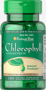 Комплекс хлорофіла Puritan's Pride Chlorophyll Concentrate 50 мг 100 капс.