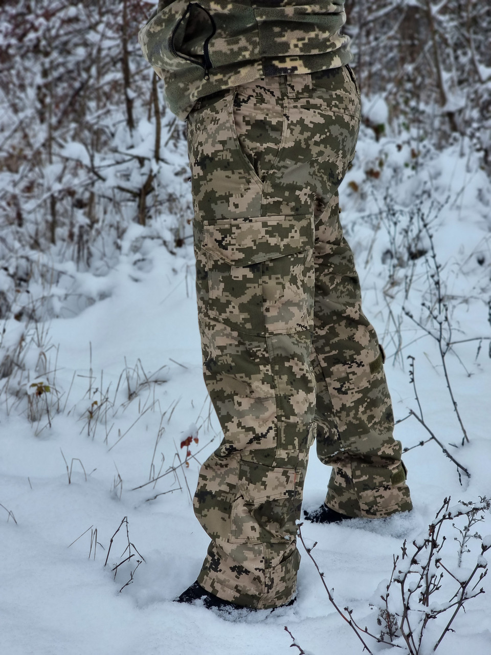 Тактичні штани на флісі піксель ММ14