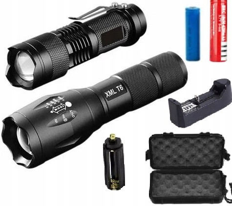 Фонарик Тактический Военный Power Style 2X CREE XM-L T6 + Q5 ZOOM ...