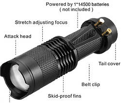 Mini ліхтарик S68 Q5 (2000 люмен) без АКБ, фото 2