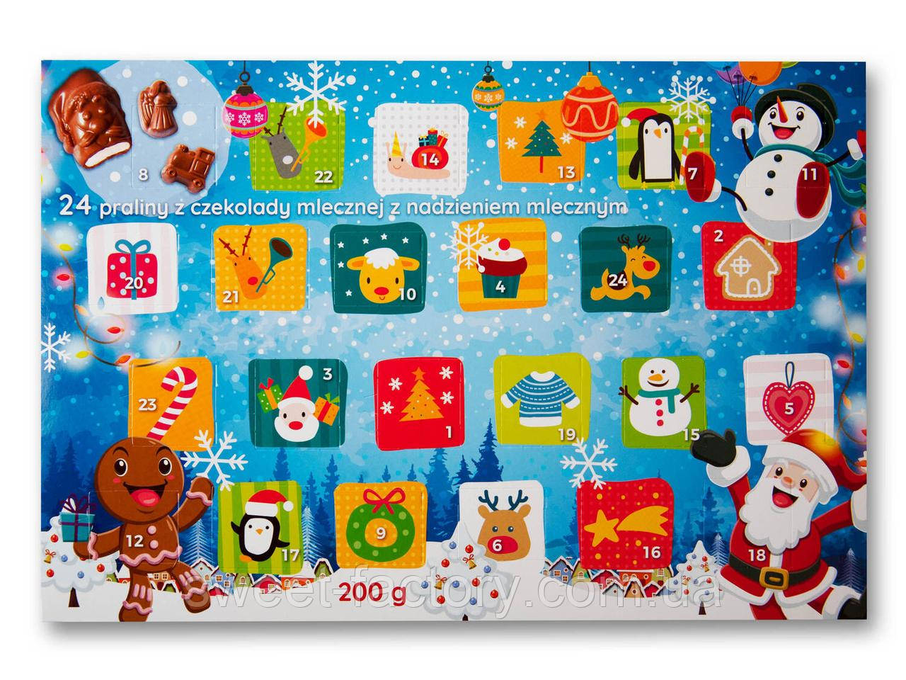 Адвент Merry Christmas Advent Calendar 200 g - фото 1 - id-p1729296196