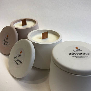 Свічка із соєвого воску ручної роботи