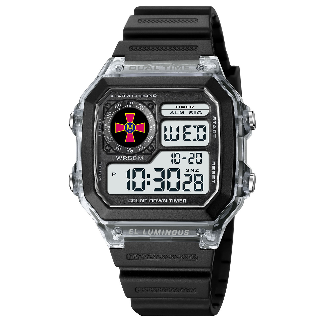 Тактические Военные Часы Skmei 009BKSI Black-Silver ЗСУ + Box — Купить ...