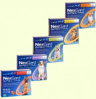 Жевательные таблетки Merial Nexgard Spectra (Нексгард Спектра) для собак 3,5-7,5кг