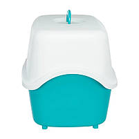Закритий Туалет для котів Trixie "Vico" 40x40x56 см. Бірюзовий Лоток для котів Німеччина, фото 3