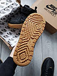 Чоловічі зимові кросівки Nike Air Force 1 Hight Gore-Tex (чорні) високі молодіжні термокеди 943TP топ, фото 8