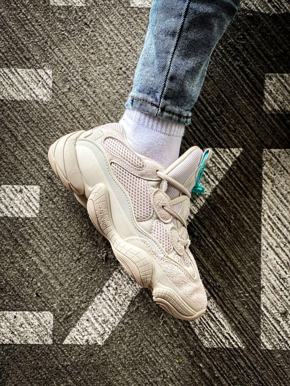 Жіночі кросівки Adidas Yeezy 500 Blush (бежеві) спортивні комбіновані осінньо-весняні кроси К1604 top, фото 1