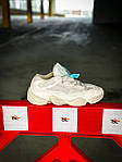 Жіночі кросівки Adidas Yeezy 500 Blush (бежеві) спортивні комбіновані осінньо-весняні кроси К1604 top, фото 9