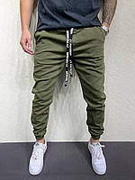 Мужские джинсы джогеры (зеленые) А3020 молодежные стильные базовые без дырок потертостей cross 32