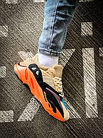 Женские кроссовки Adidas Yeezy Boost 700 ENFLAME AMBER (разноцветные) модные яркие кроссы К4100 cross