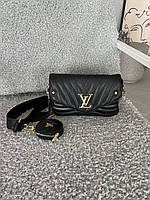 Женская подарочная сумка Louis Vuitton New Wave Multi Pochette Black (черная)torba0008 модная стильная экокожа