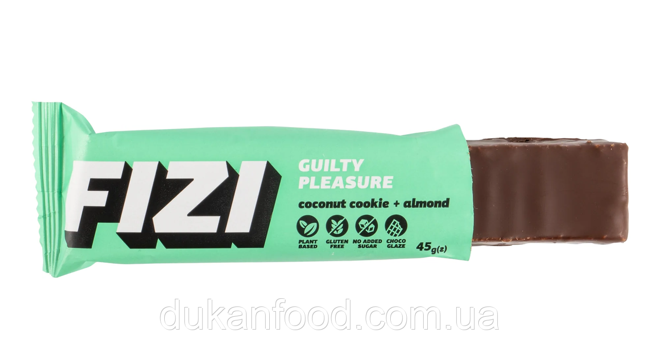 ВЕГАН Батончик шоколадний FIZI "СOCONUT COOKIE + ALMOND", 45г