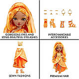 Лялька Рейнбоу Хай Міна Флер Rainbow High Meena Fleur S4 Saffron Gold Fashion Doll 4 серія 578284 MGA Оригінал, фото 8