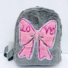 Рюкзак для дівчинки меховий