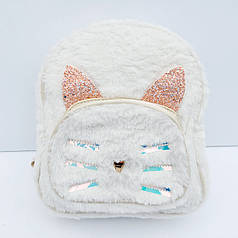 Рюкзак для дівчинки меховий