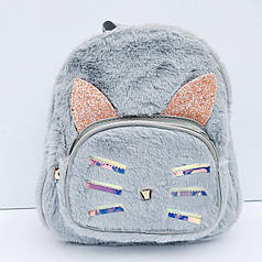 Рюкзак для дівчинки меховий