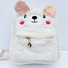 Рюкзак для дівчинки меховий