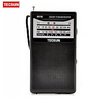 Радиоприемник TECSUN R218, FM\AM\TV диапазон (76-108 MHZ), батарейки АА, качественный звук, компактный,