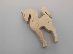 Екопазл для дітей дерев'яний "Конячка" 10х6 см (можна самостійно розфарбувати) / Екопазл для дітей дерев'яний "Конячка" 10х6 см