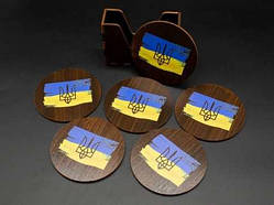 Комплект підставок в коробочці, 6шт., тоновані, 10х11см / Комплект підставок в коробочці, 6шт., тоновані, 10х11см