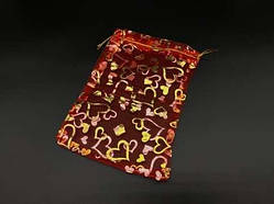 Подарункові мішечки з органзи для цукерок Колір "червоний". 17х23см / Подарункові мішечки з органзи для цукерок Колір "червоний".