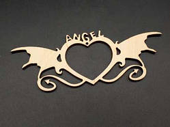 Дерев'яні заготовки з фанери. ANGEL. 13х6см / Дерев'яні заготовки з фанери. ANGEL. 13х6см