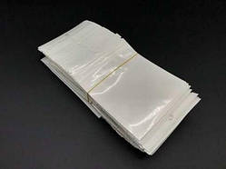 Струна Європакети з ZIP-замком і підвісом 9х12 см. 100шт/уп. біло-прозорі Зіп-Лок пакет Поліпропіленовий / Струна Європакети з