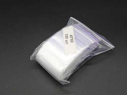 Пакет Зіп Лок із замком Гріппер для пакування та зберігання 4х6 см. із застібкою zip-lock 100 шт/уп. Пакет-Струна / Пакет Зіп Лок