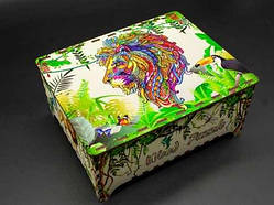 Пазл з фанери. Лев. 150 елементів. / Пазл з фанери. Лев. 150 елементів.