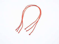 Червоний Шнурок на шию без застібки "Косичка" без карабіна 50 см. Текстильний міцний Ремінець Фурнітура 100шт/уп / Червоний Шнурок