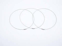 Срібний Шнурок на шию "Тросик" із застібкою Ремінець з карабіном Міцний Фурнітура срібло 1 шт. / Срібний Шнурок на шию "Тросик" із