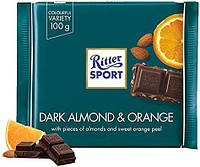 Шоколад чорний із Мигдалем і Апельсinом Ritter Sport Dark Almond&Orange Німеччина 100 г