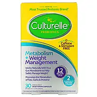 Culturelle, пробиотики для здорового метаболизма и коррекции веса, 12 млрд КОЕ, 30 вегетарианских капсул в в