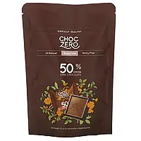 ChocZero, порційний темний шоколад, 50% какао, без цукру, 10 шт., 100 г (3,5 унції)