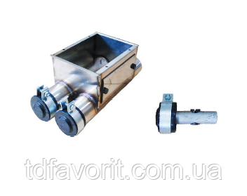 Подвійний піддон із н/ж сталі в складі для труби 75 мм, фото 1