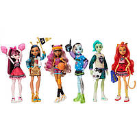 Monster High Ghoul Spirit Sporty набір 6 ляльок Торелей, Клео, Клодін, Дракулаура, Д'юс, Френки Група підтримок