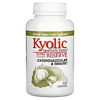 Kyolic, Aged Garlic Extract, экстракт выдержанного чеснока, повышенная сила действия, 120 капсул Днепр