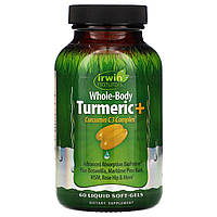 Irwin Naturals, Whole-Body Turmeric+, куркума, 60 капсул с жидкостью в Украине