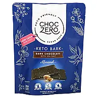 ChocZero, черный шоколад с морской солью, миндаль, без сахара, 6 мини-плиток, по 28 г (1 унции) в Украине