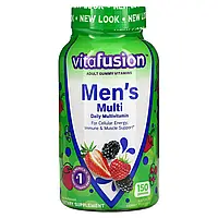 VitaFusion, Комплексные мультивитамины для мужчин, натуральные ягодные вкусы, 150 жевательных таблеток Днепр