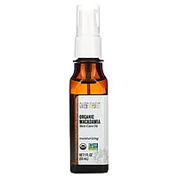 Aura Cacia, Органика, Натуральные средства для ухода за кожей, Масло макадамии, 1 жидкая унция (30 мл) в в