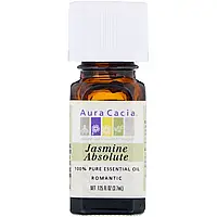 Aura Cacia, чистое эфирное масло, абсолю жасмина, 3,7 мл (0,125 жидк. унции) в Украине