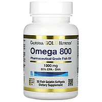 California Gold Nutrition, California Gold Nutrition, омега 800 рыбий жир фармацевтической степени чистоты, в