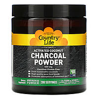 Country Life, Natural Activated Coconut Charcoal Powder, 500 mg, 5 oz (141.7 g) в Украине