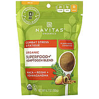 Navitas Organics, Superfood+ Adaptogen Blend, Maca + Reishi + Ashwagandha, 6.3 oz (180 g) в Украине