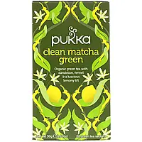 Pukka Herbs, Зеленый чай матча, 20 пакетиков зеленого чая, 1,5 г (0,05 унций) каждый в Украине