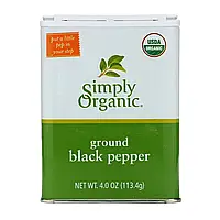 Simply Organic, Мелений чорний перець, 113,4 г (4 унції)