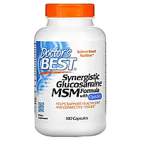 Doctor's Best, синергетическая формула глюкозамина и МСМ с OptiMSM, 180 капсул в Украине