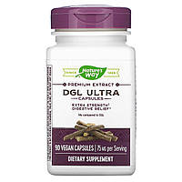 Nature's Way, DGL Ultra, глицирризинат солодки, 75 мг, 90 веганских капсул в Украине