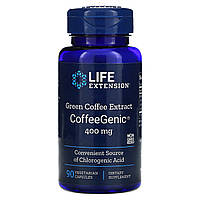 Life Extension, CoffeeGenic, экстракт зеленого кофе 90 овощных капсул в Украине